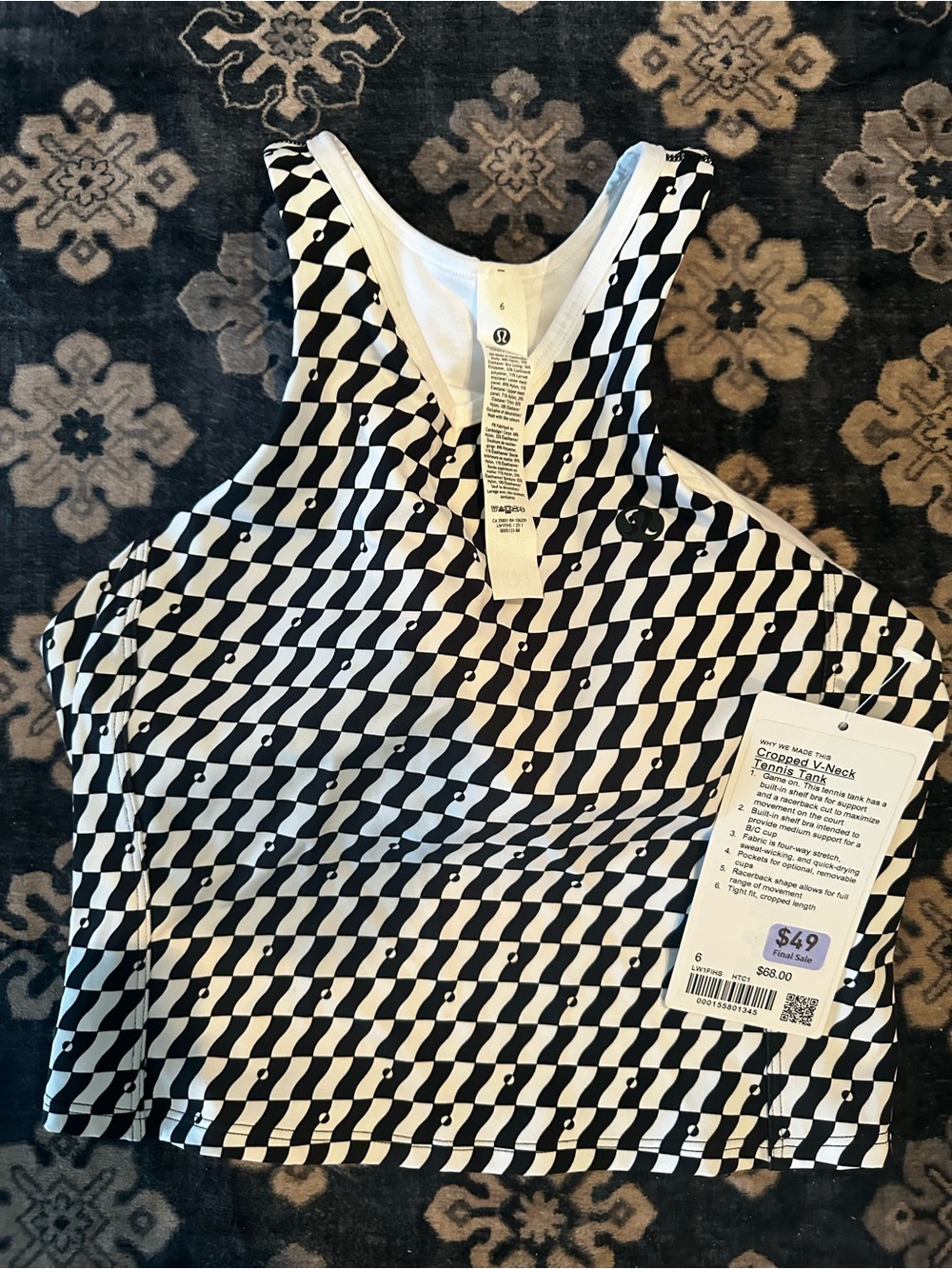Lululemon Cropped V-Neck Tennis Tank